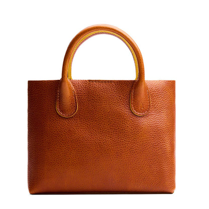 Sienna*Large | Mid-size tote purse with structured leather handles and crossbody strap