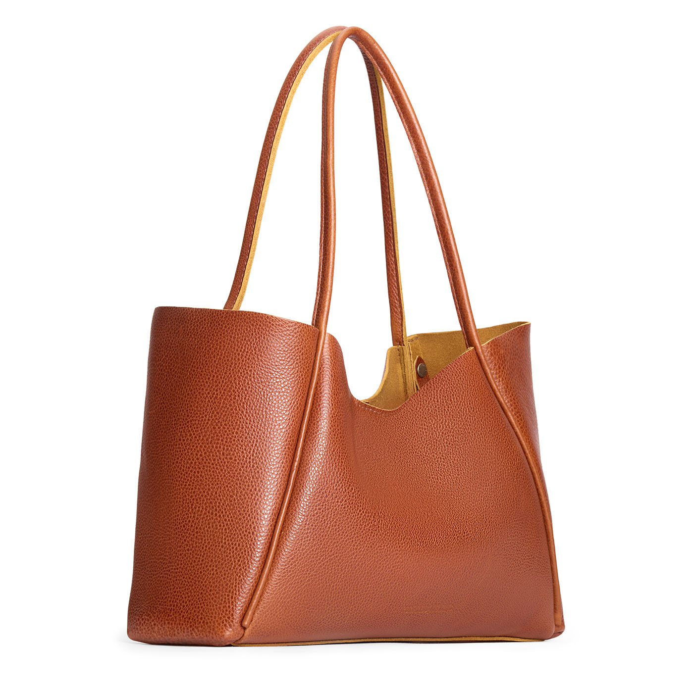 Sienna*Large | Large wide tote with leather straps and snap closure