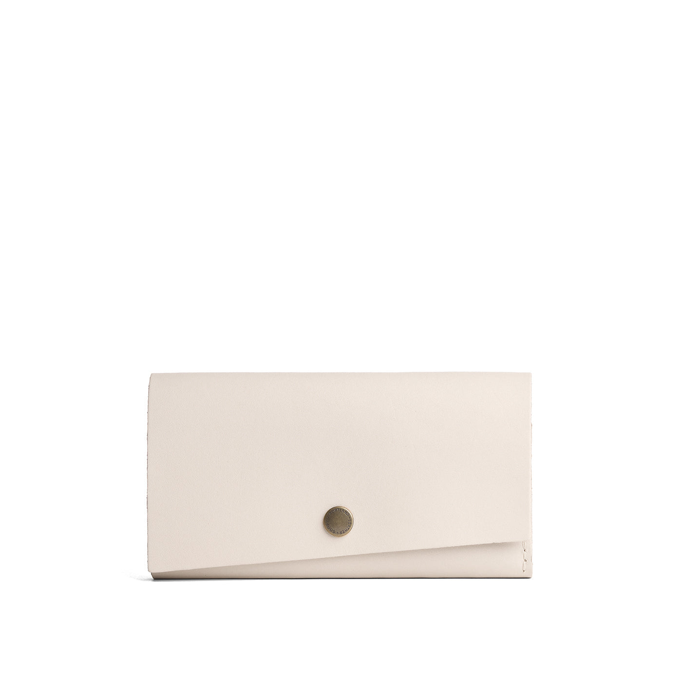 Bone | Leather wallet with snap closure