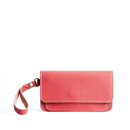 Begonia | Leather wallet clutch with wristlet and magnetic closure
