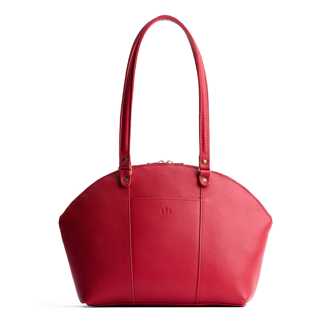 Cherry*Large | A half circle crossbody bag with handles and removable crossbody strap