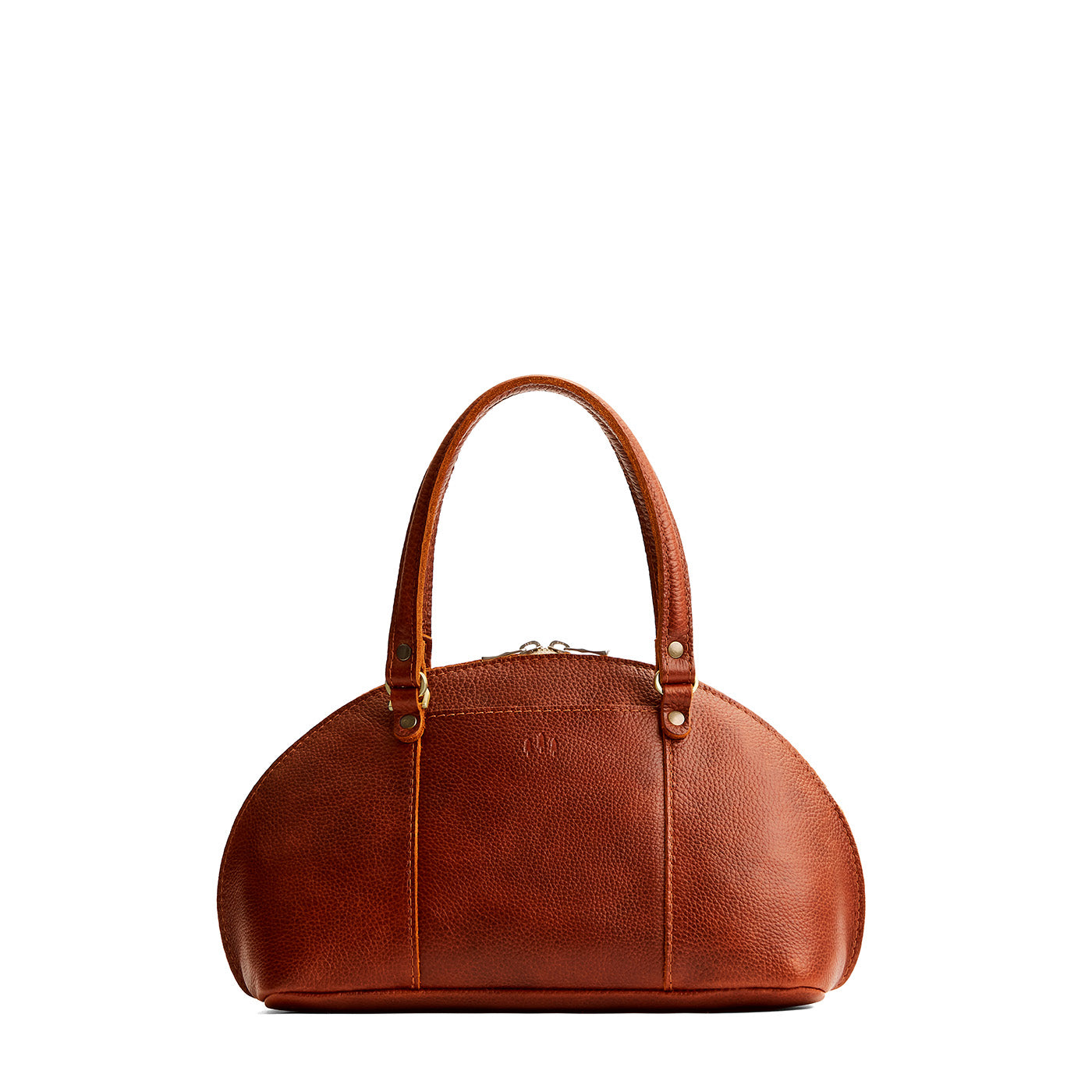 Nutmeg*Small | A half circle crossbody bag with handles and removable crossbody strap