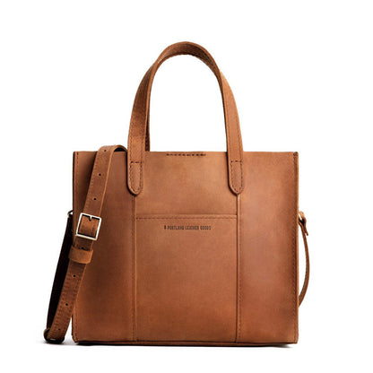 Dakota | Structured mid-size tote bag with overlapping panels and crossbody strap