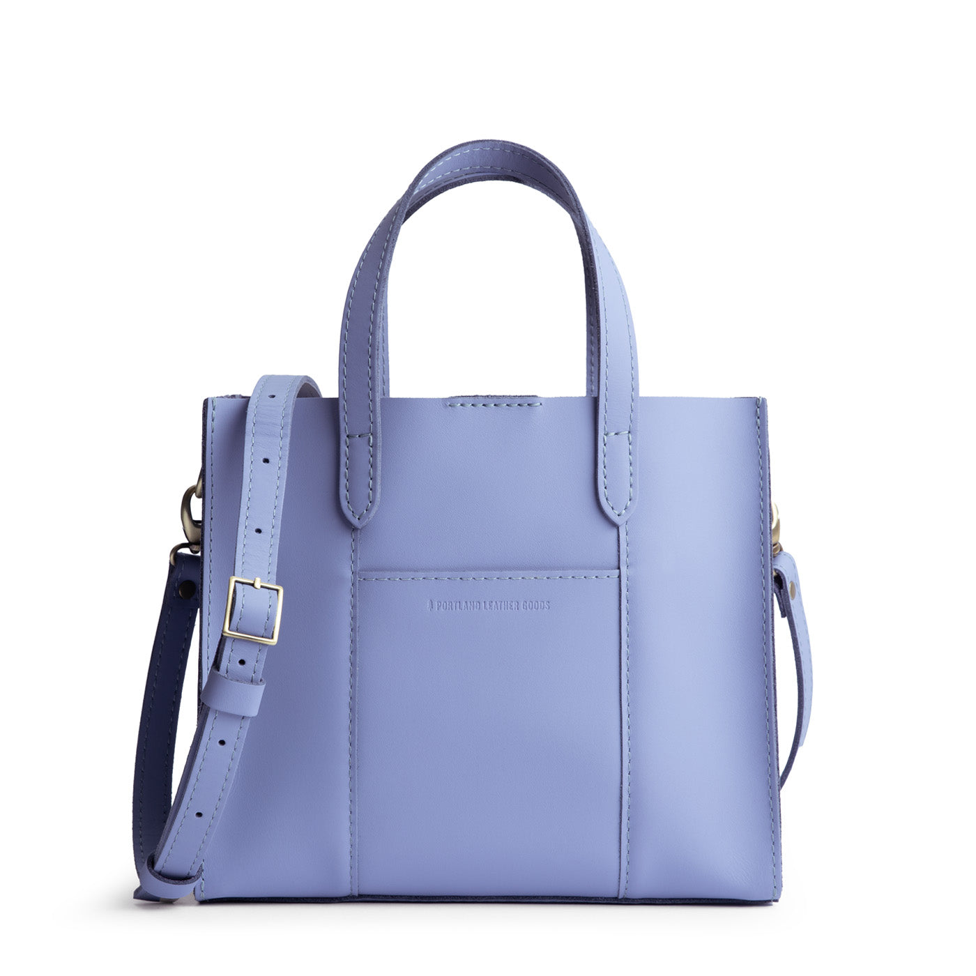 Jacaranda | Structured mid-size tote bag with overlapping panels and crossbody strap