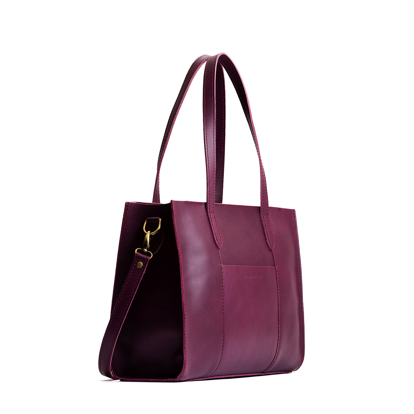 Lollipop*East/West | Structured wide tote bag with overlapping panels and crossbody strap