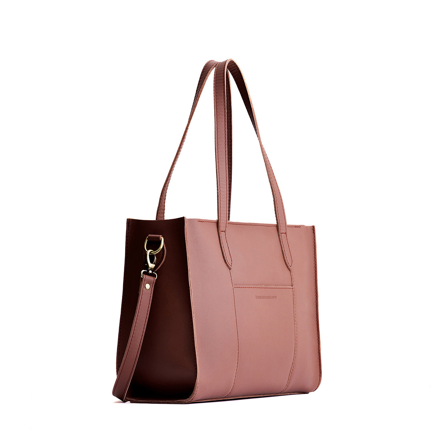 Sunkissed*East/West | Structured wide tote bag with overlapping panels and crossbody strap