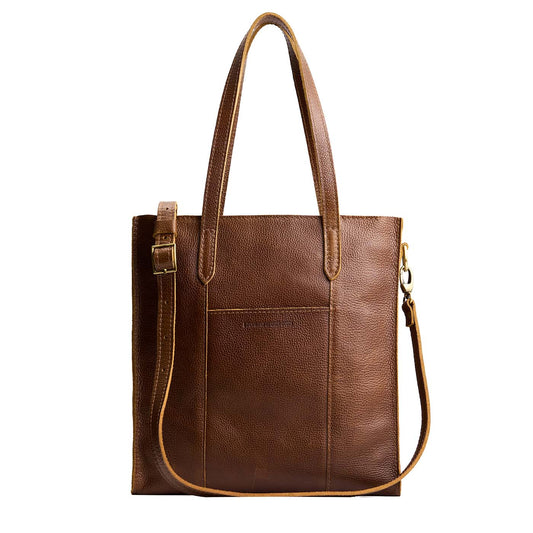 Asheville*North/South | Structured large tote bag with overlapping panels and crossbody strap