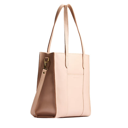 Moonflower*North/South | Structured large tote bag with overlapping panels and crossbody strap