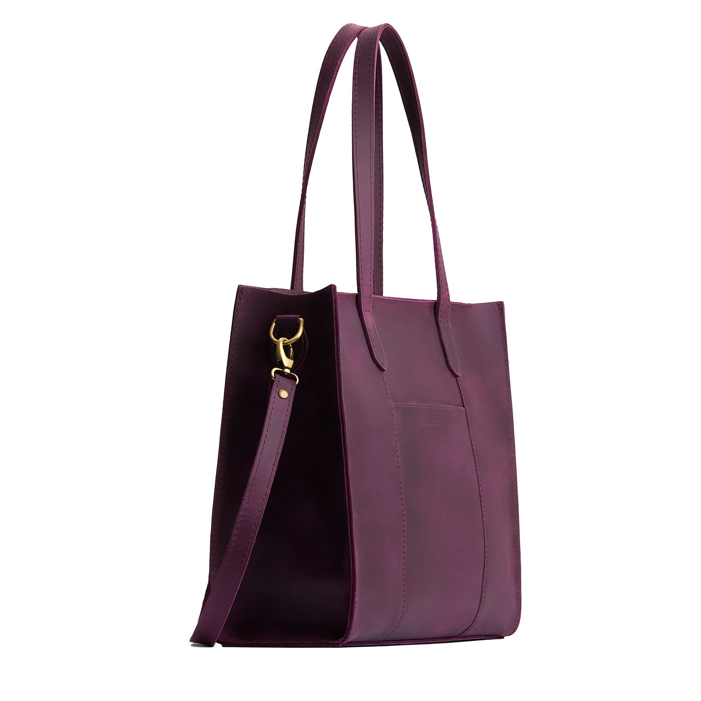 Larkspur*North/South | Structured large tote bag with overlapping panels and crossbody strap