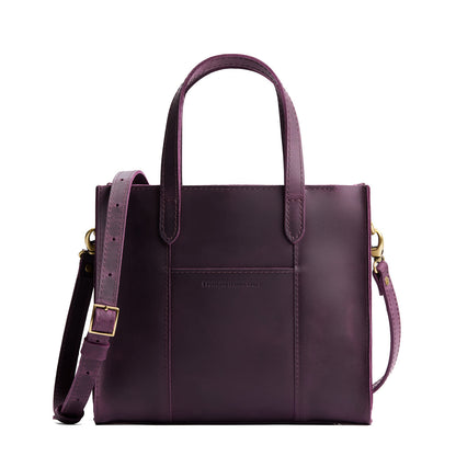 Larkspur*Zipper | Structured mid-size tote bag with overlapping panels and crossbody strap