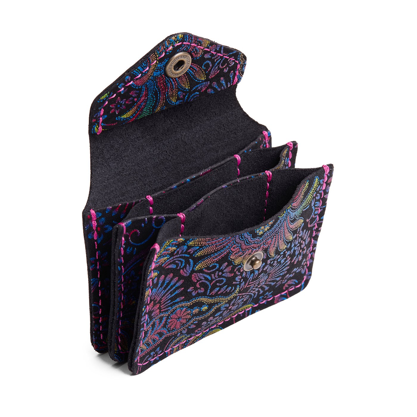 Carnival*Plus | Small leather wallet with snap closure