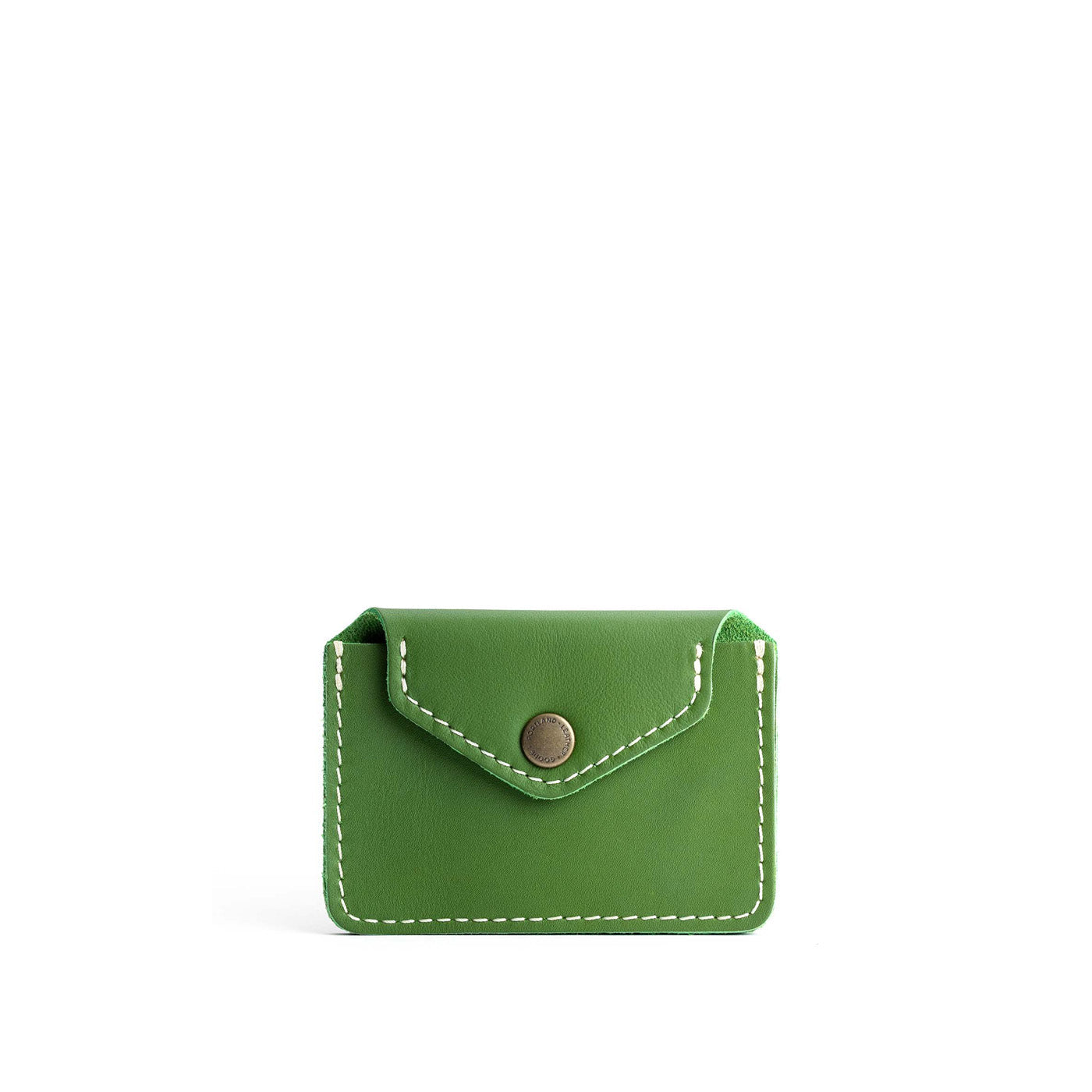 Matcha | Small leather wallet with snap closure