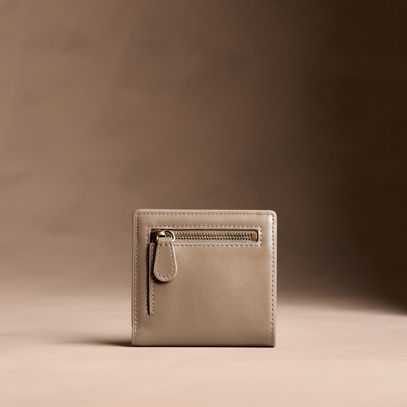Satine*Small | Petite slim leather bifold wallet with multiple card slots and a zippered back pocket
