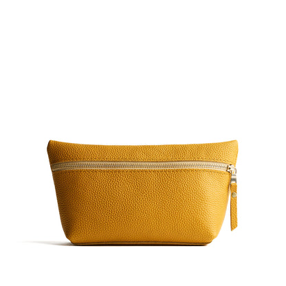 Sunshine*Large | Large leather makeup bag with zipper