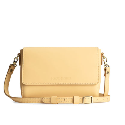 Vanilla*Medium | Leather Crossbody Bag with Magnetic Messenger Bag