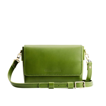 Green Apple*Mini | Leather Crossbody Bag with Magnetic Messenger Bag Closure