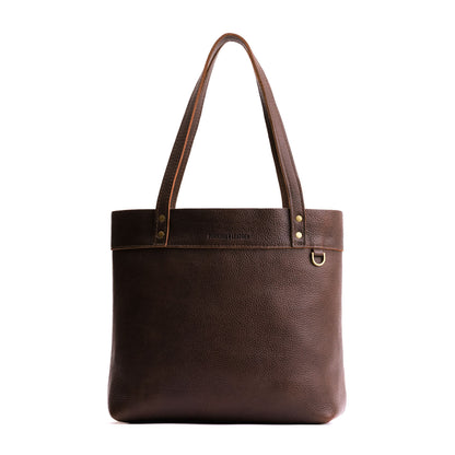 Coldbrew*Medium*Classic | Leather tote bag with riveted straps and exterior key loop