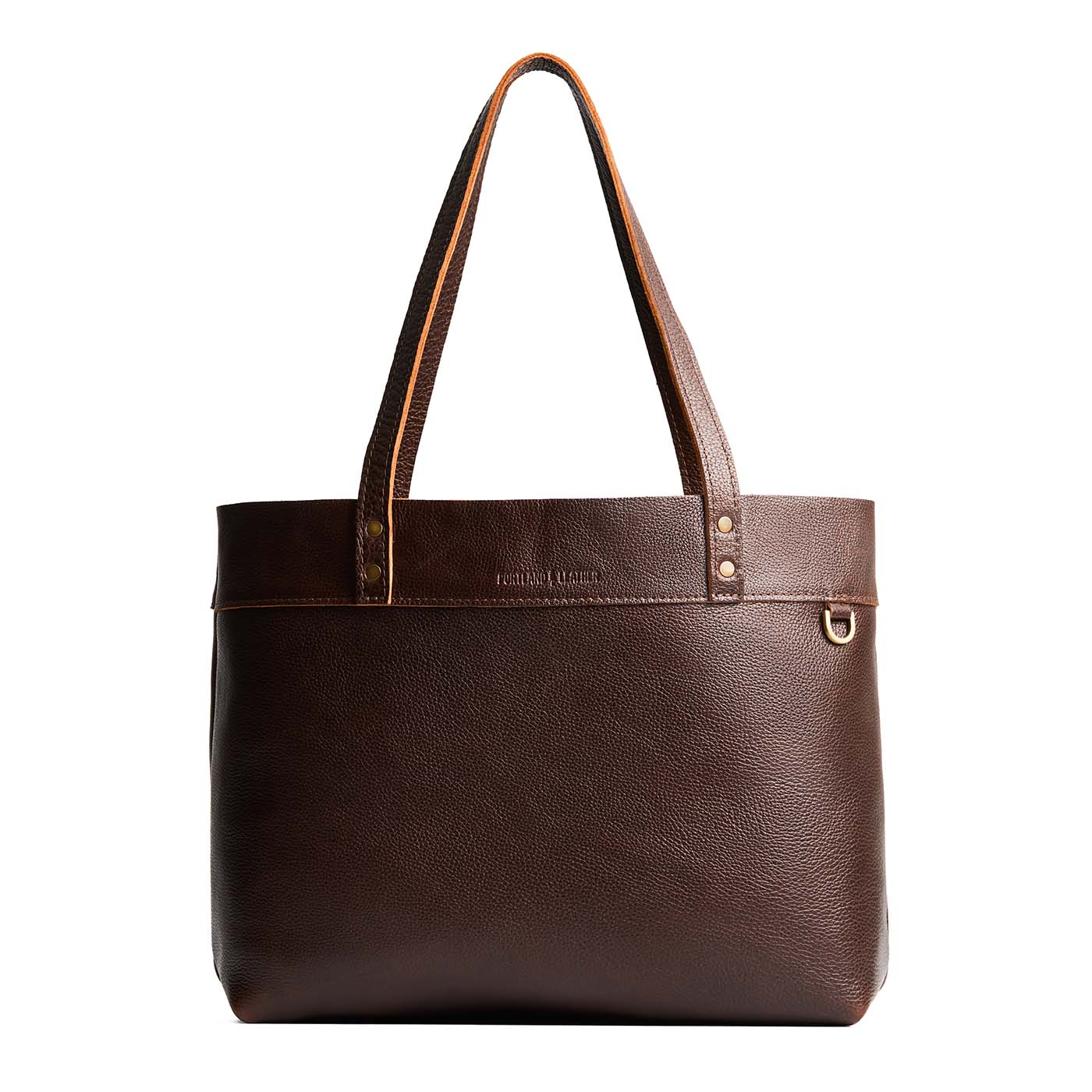 Coldbrew*Large*Classic | Leather tote bag with riveted straps and exterior key loop