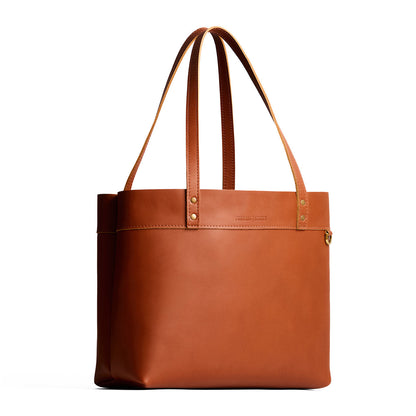 Honey*Large*Classic | Leather tote bag with riveted straps and exterior key loop