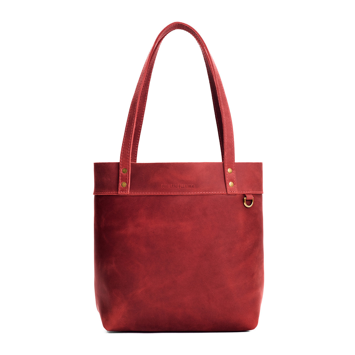 Phoenix*Medium*Classic | Leather tote bag with riveted straps and exterior key loop