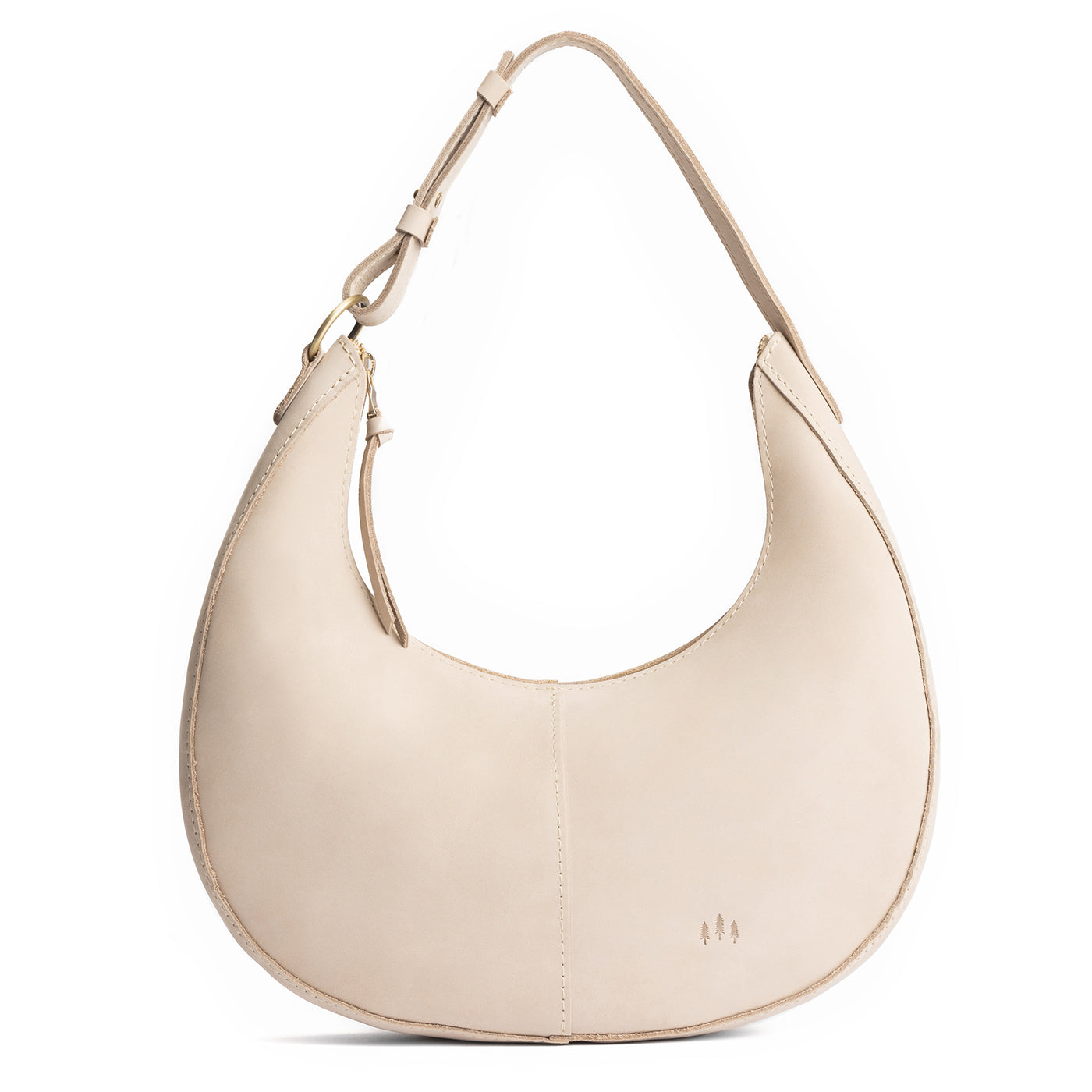 Dragon Bone*Large | Large crescent shaped shoulder bag with zipper closure and adjustable strap
