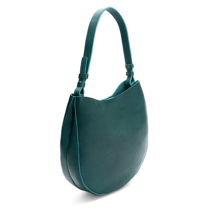 Sea Glass*Large | Rounded shoulder bag with adjustable strap on a white background
