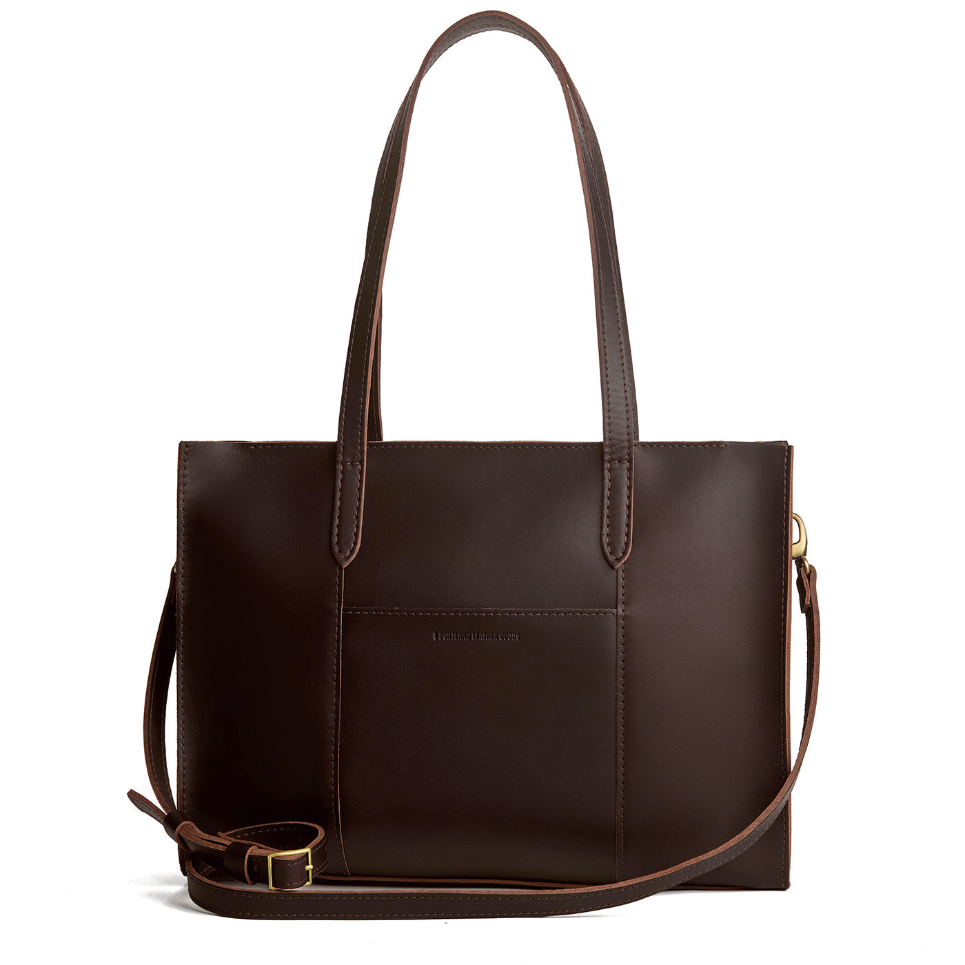 Grizzly*Oversized East/West | Structured wide tote bag with overlapping panels and crossbody strap