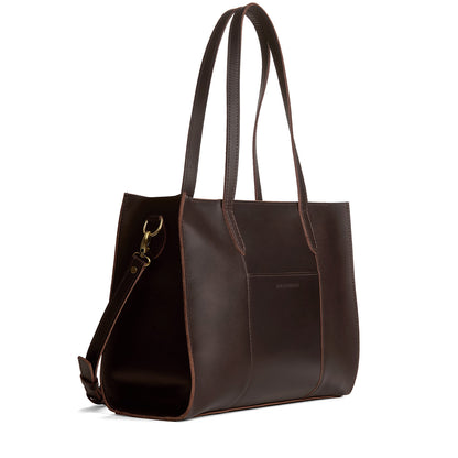 Grizzly*Oversized East/West | Structured wide tote bag with overlapping panels and crossbody strap