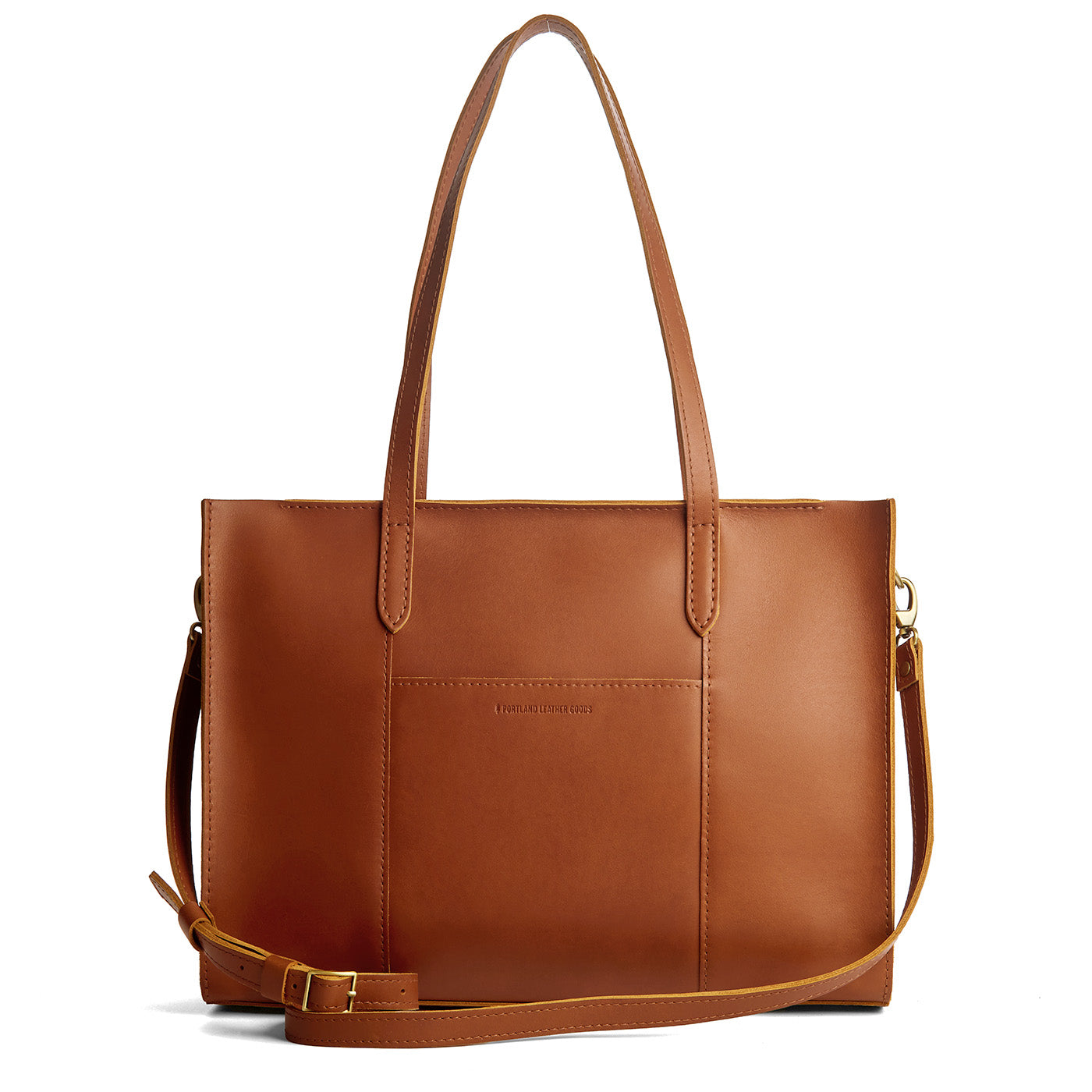 Honey*Oversized East/West | Structured wide tote bag with overlapping panels and crossbody strap