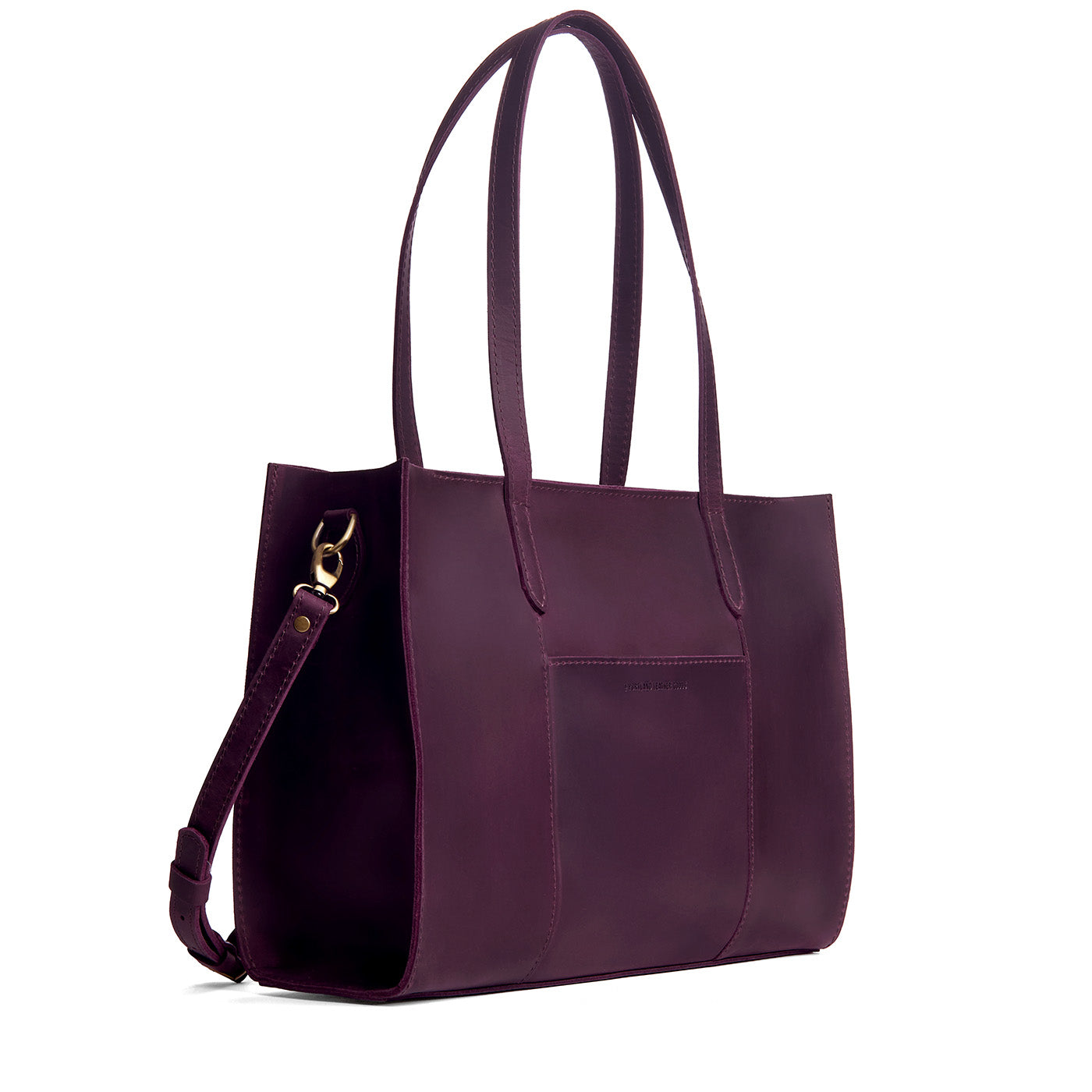 Larkspur*Oversized East/West | Structured wide tote bag with overlapping panels and crossbody strap
