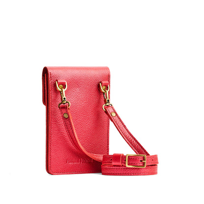 Reba Red | Slim, phone-shaped crossbody purse with magnetic closure