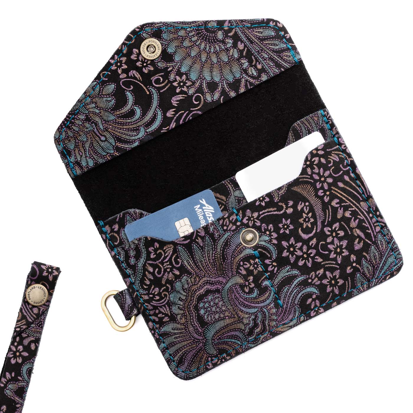 Masquerade | Small Leather Passport Wristlet