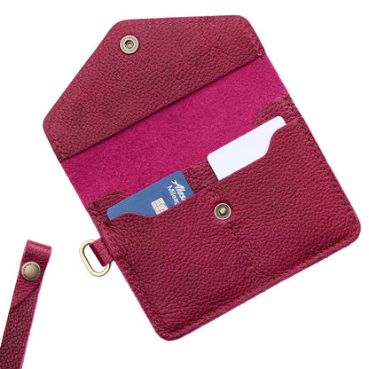 Orchid | Small Leather Passport Wristlet