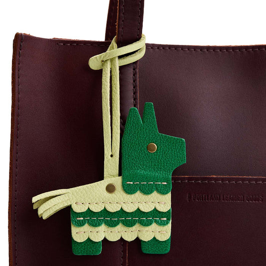 Jolly Green | Leather piñata shaped tassel