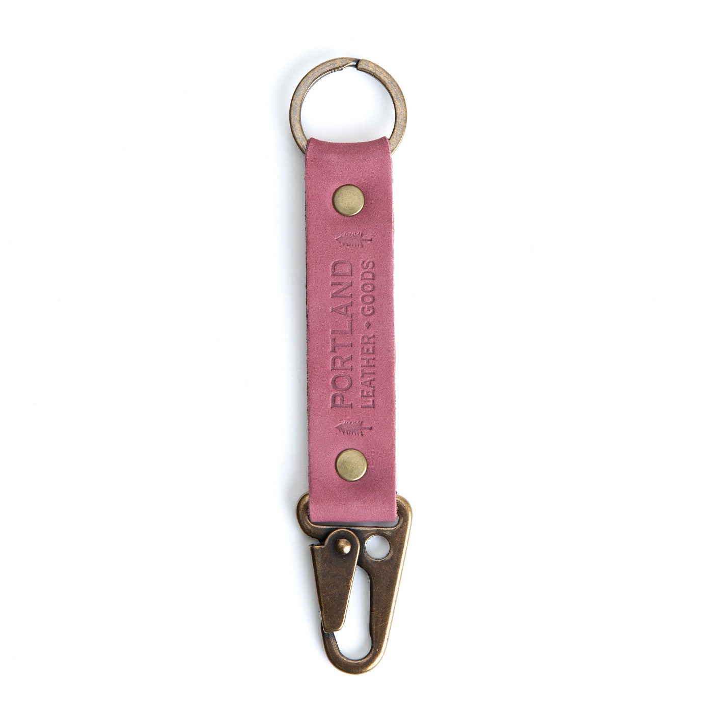 Foxglove*Long | leather logo branded keychain