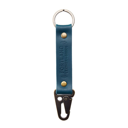 Westward Blue*Long | leather logo branded keychain