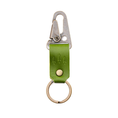 Green Apple*Short | leather logo branded keychain