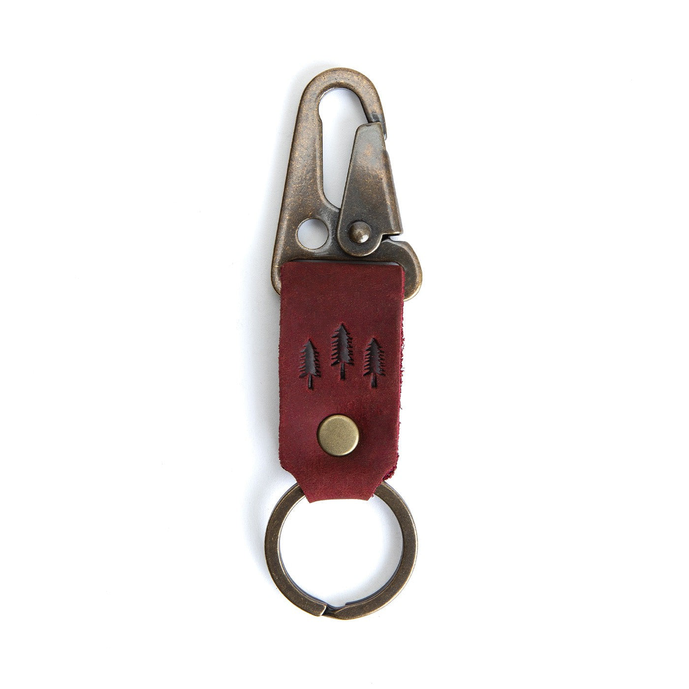 Merlot*Short | leather logo branded keychain