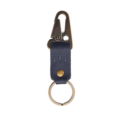 Night Owl*Short | leather logo branded keychain