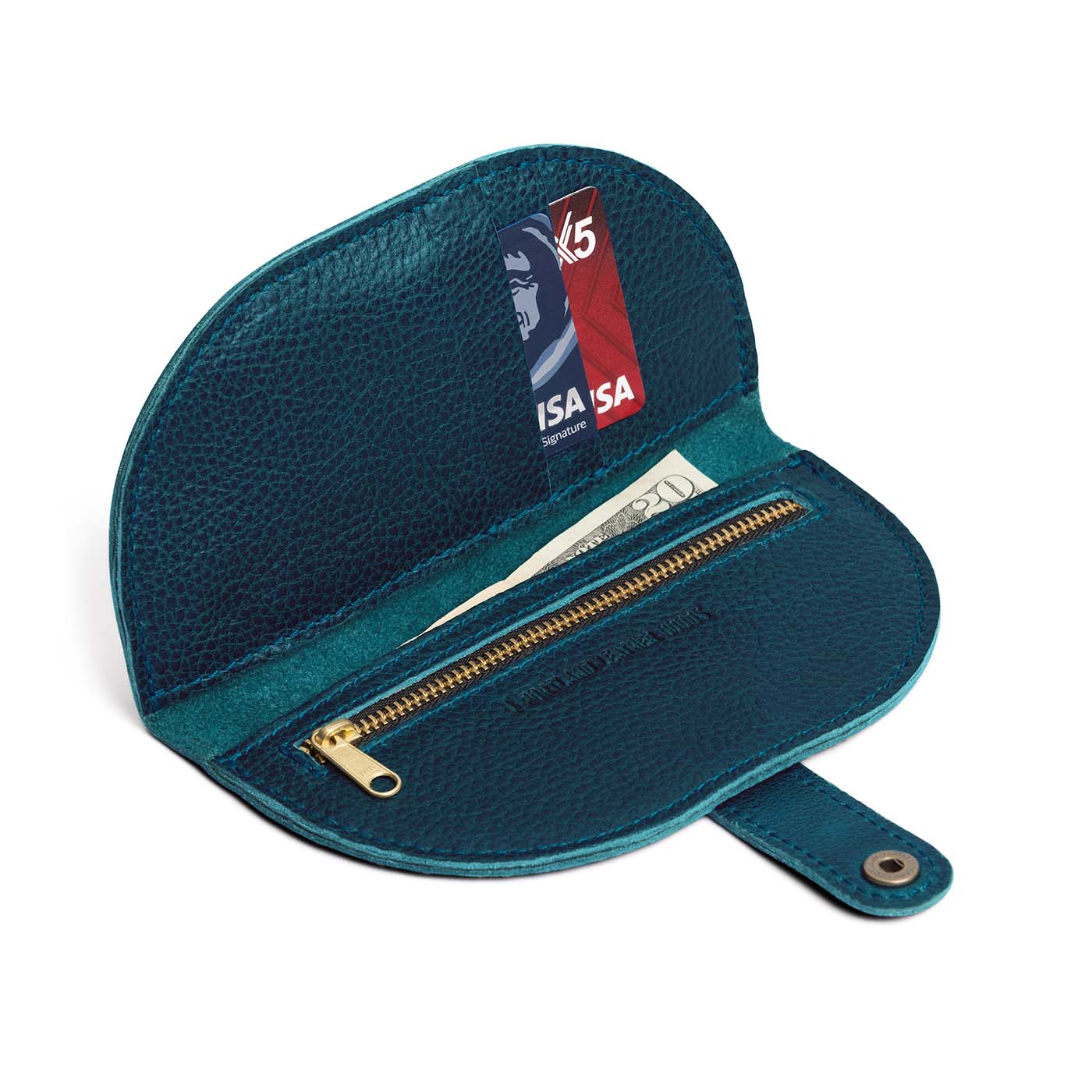 Lagoon | Semicircle bifold wallet with snap closure
