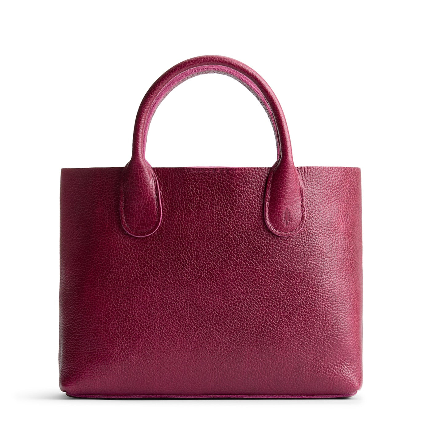 Orchid*Large | Mid-size tote purse with structured leather handles and crossbody strap