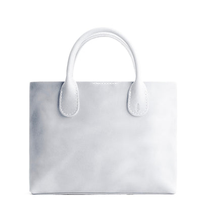 Beluga*Large | Mid-size tote purse with structured leather handles and crossbody strap
