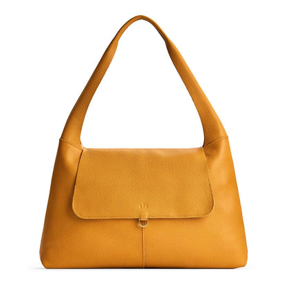 Sunshine*Large | Slouchy triangle shaped shoulder bag with a flap
