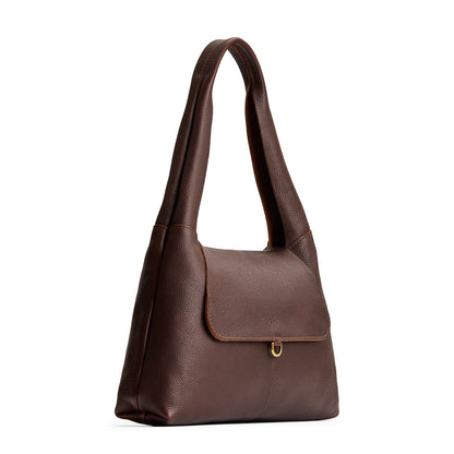 Coldbrew*Medium | Slouchy triangle shaped shoulder bag with a flap