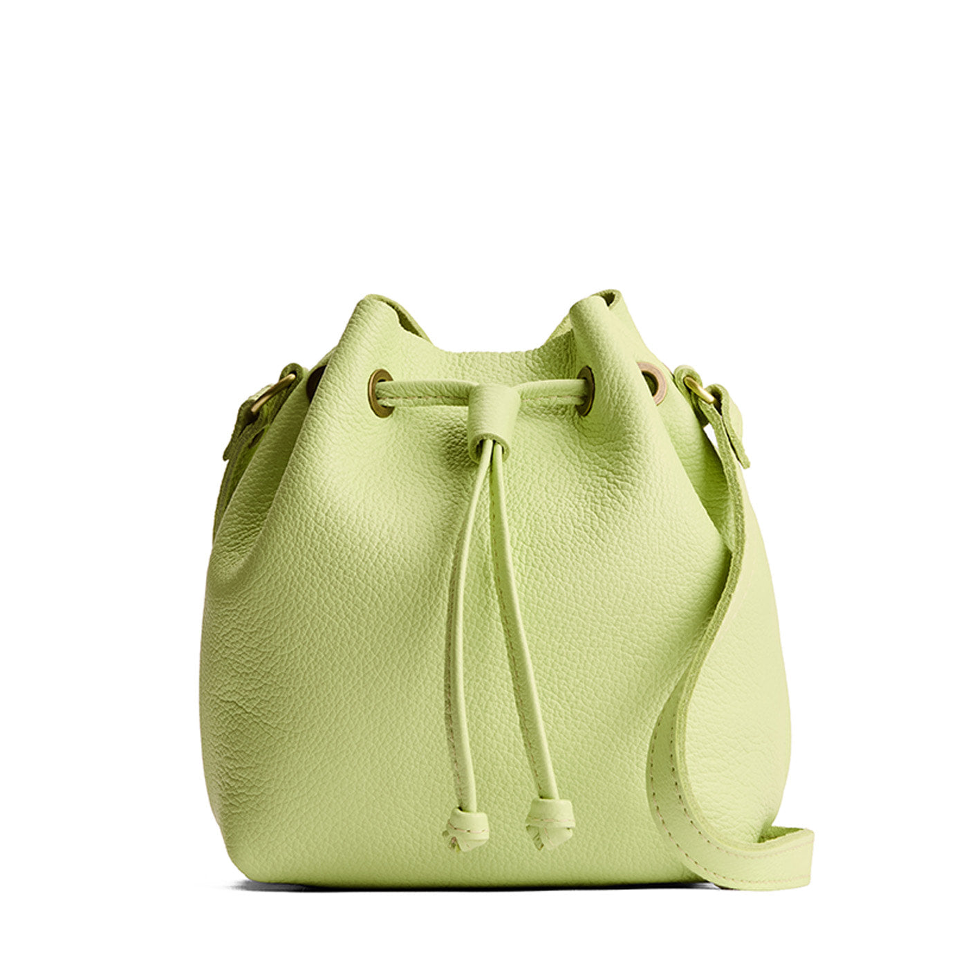 Shadow Lime*Small | Slouchy crossbody bag with leather drawstring closure
