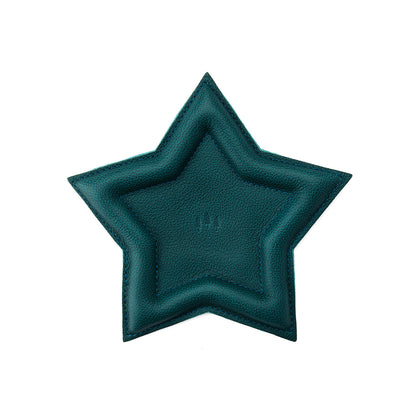 Sea Glass | Star shaped leather tray with stuffed edges