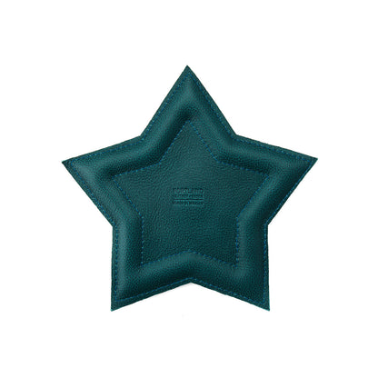 Sea Glass | Star shaped leather tray with stuffed edges