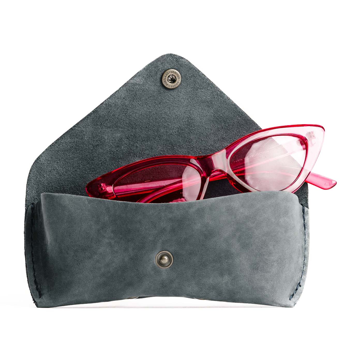 Storm | Leather sunglasses case with snap closure