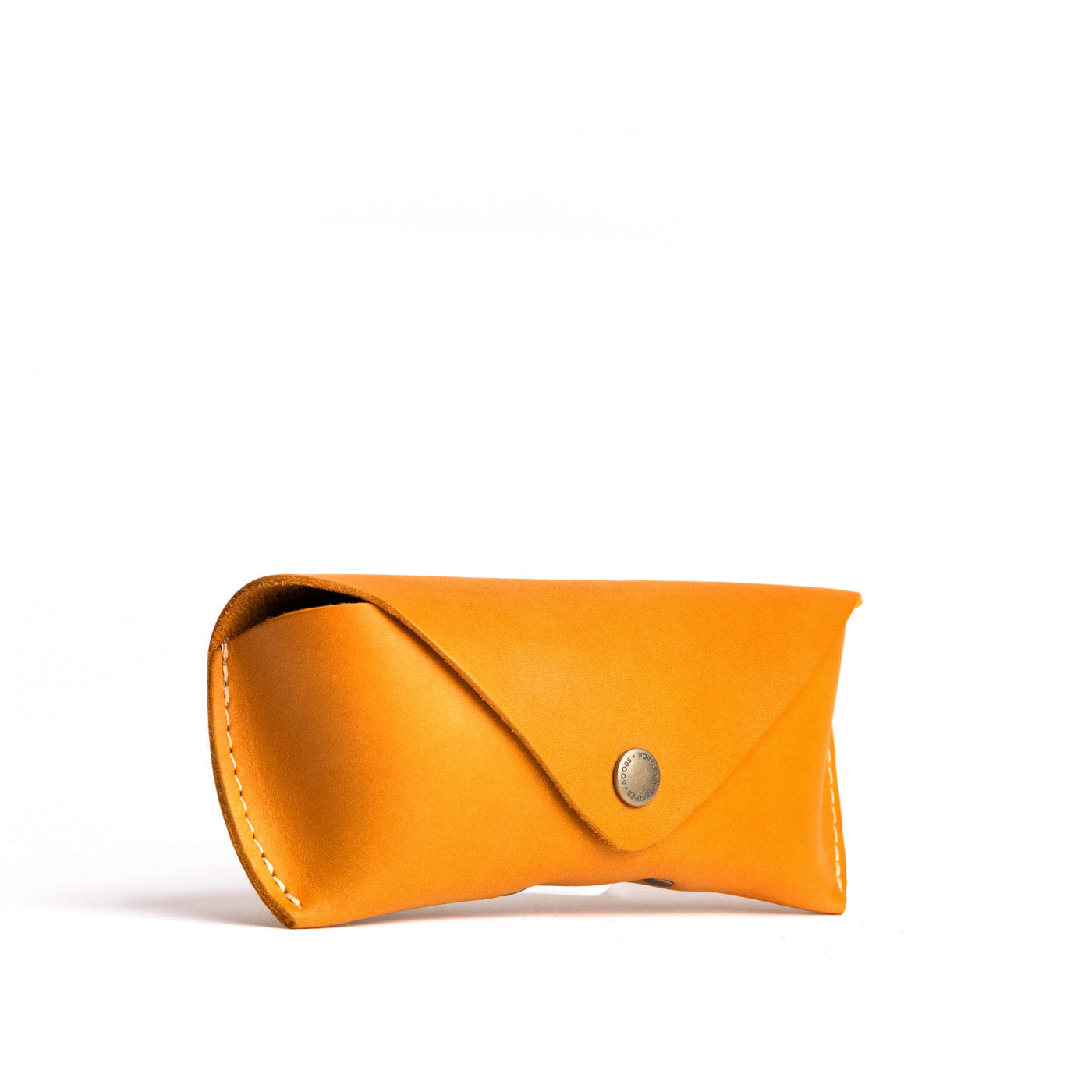 Sunflower | Leather sunglasses case with snap closure