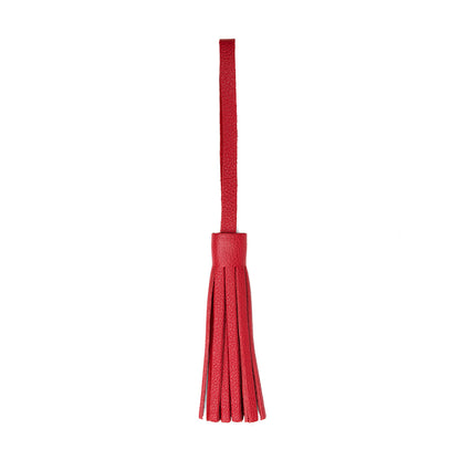 Cherry*Large | Fringed leather tassel with leather loop